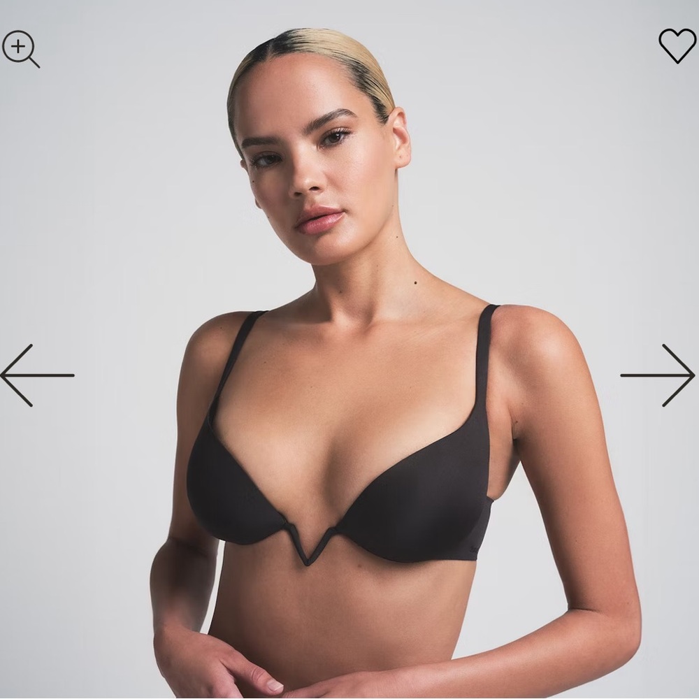 new skims black deep plunge bra 30c